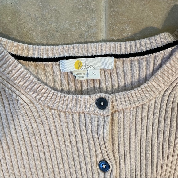 Boden Ribbed Detail Cardigan, Rope XL - Picture 8 of 14